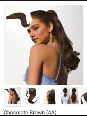 G00 Goo Chocolate Brown (4A) Remy Clip-In Ponytail Extension